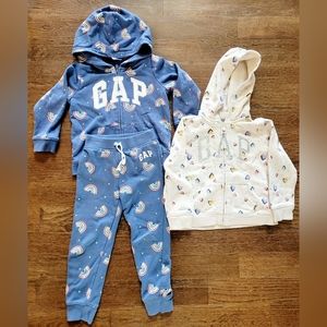 Girls Gap Zip Ups/Jogger (Size 5)